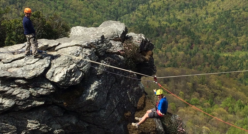 rock climbing course for young adults